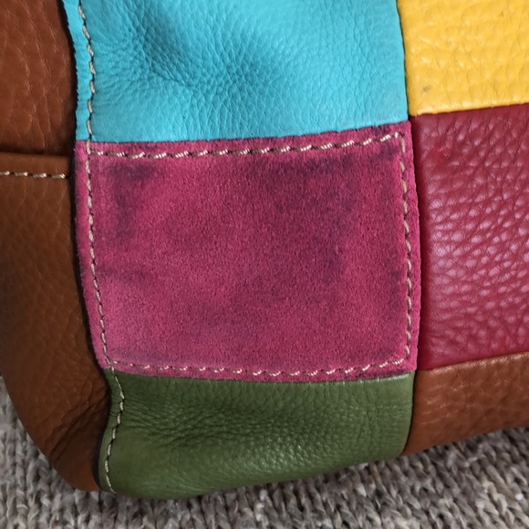 FÓSIL Patchwork leather satchel or shoulder bag - Picture 5 of 11